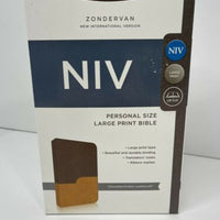 NIV BIBLE ZONDERVAN PERSONAL SIZE LARGE PRINT CHOCOLATE/AMBER