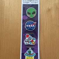 Re-marks Page Clips Magnetic Space NASA Aliens AREA 51 4-piece Bookmarks Teens