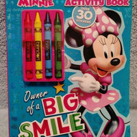 Disney Junior - Minnie Coloring & Activity Book - Over 30 Stickers - 4 Crayons
