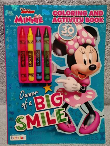 Disney Junior - Minnie Coloring & Activity Book - Over 30 Stickers - 4 Crayons