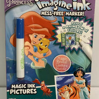 Disney Princess Imagine Ink Pictures With Mess-Free Marker 16 Pages Ages 3+ NEW!