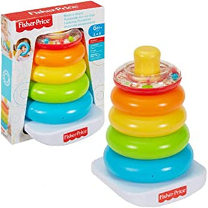 Fisher Price Rock A Stack Classic with 5 Colorful Rings for Infant Toddler