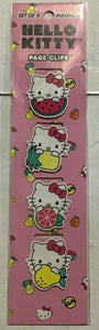 Hello Kitty Fruit Page Clips (Watermelon, Pineapple, Grapefruit, Pear) - NEW