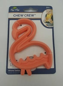 Itzy Ritzy Silicone Pink Flamingo Teether Chew Crew 3m+ Teething Toy