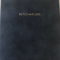 Designworks Ink Think Ink Notebook: Notes And Plans, Blue Faux Suede Cover New