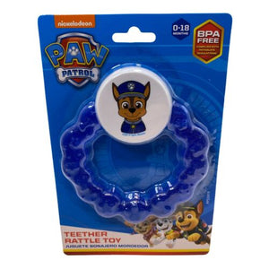 Paw Patrol Teether Rattle Toy -Blue Chase 0-18 Months BPA Free Nickoldeon