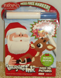 Rudolph 16-Page Imagine Ink Magic Pictures Activity Book - Great Gift Idea NEW