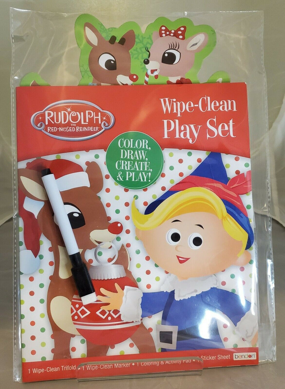 Rudolph Wipe Clean Play Set- BRAND NEW SEALED