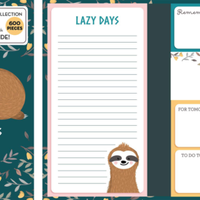 Book of Sticky Notes: Notepad Collection (Sloth Lazy Days)